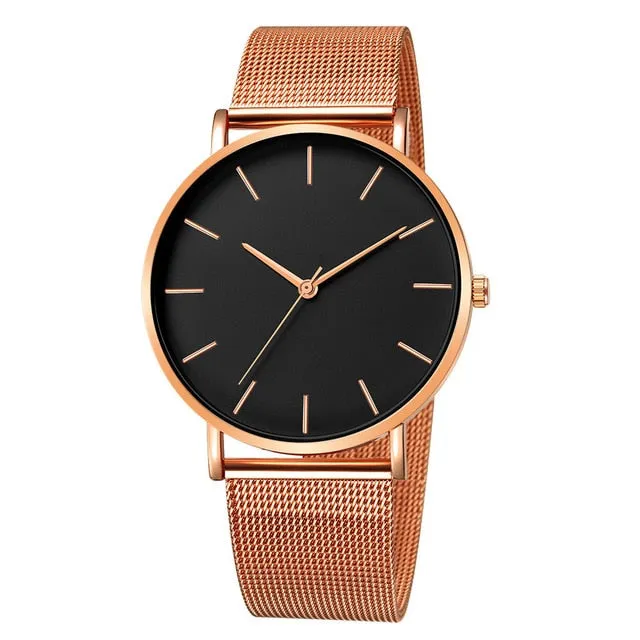 2020 LUXURY LADIES WATCH MESH STAINLESS STEEL CASUAL BRACELET