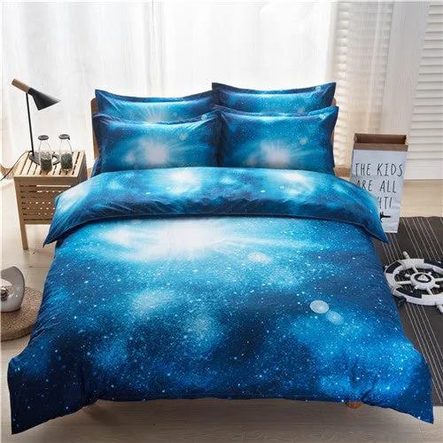 3d Galaxy Duvet Cover Set Single double Twin/Queen 2pcs/3pcs/4pcs bedding sets Universe Outer Space Themed Bed Linen