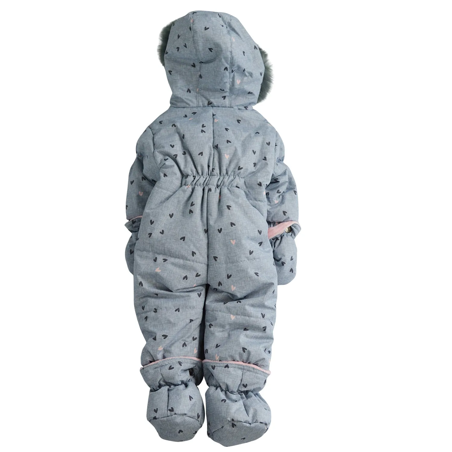 Blizz Baby Girls Hearts Snow Suit - 1 piece - (3m to 24m) - 22WBLI5210