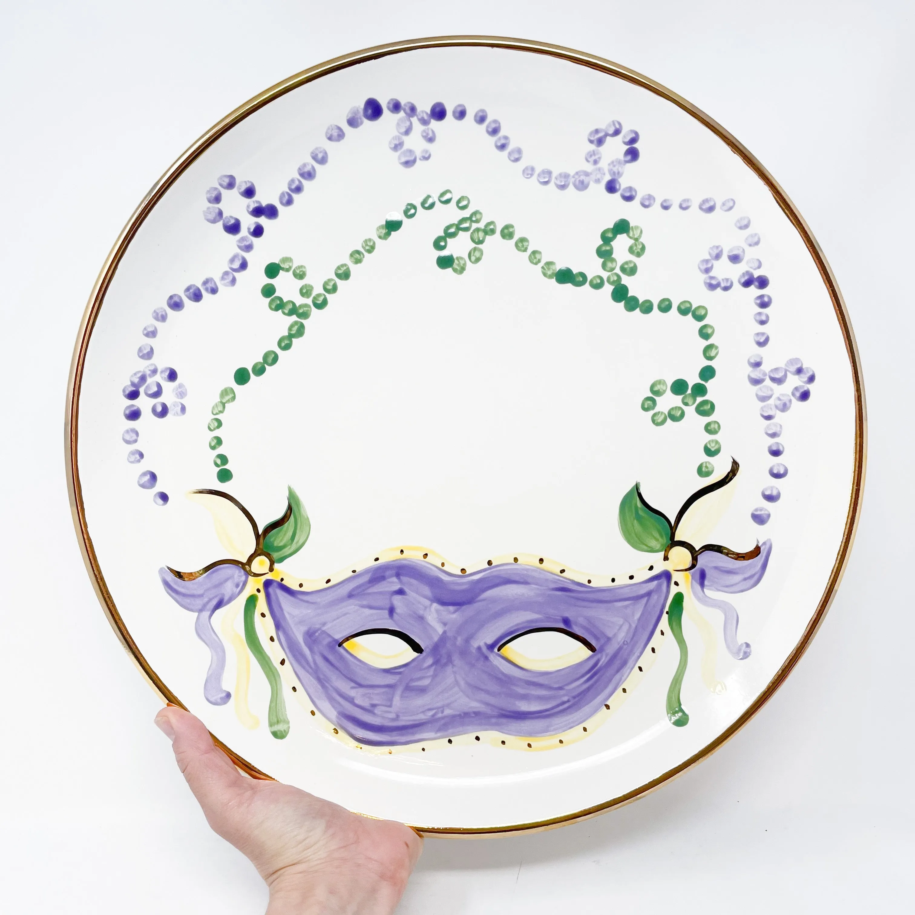 Carnival Mask Round Platter