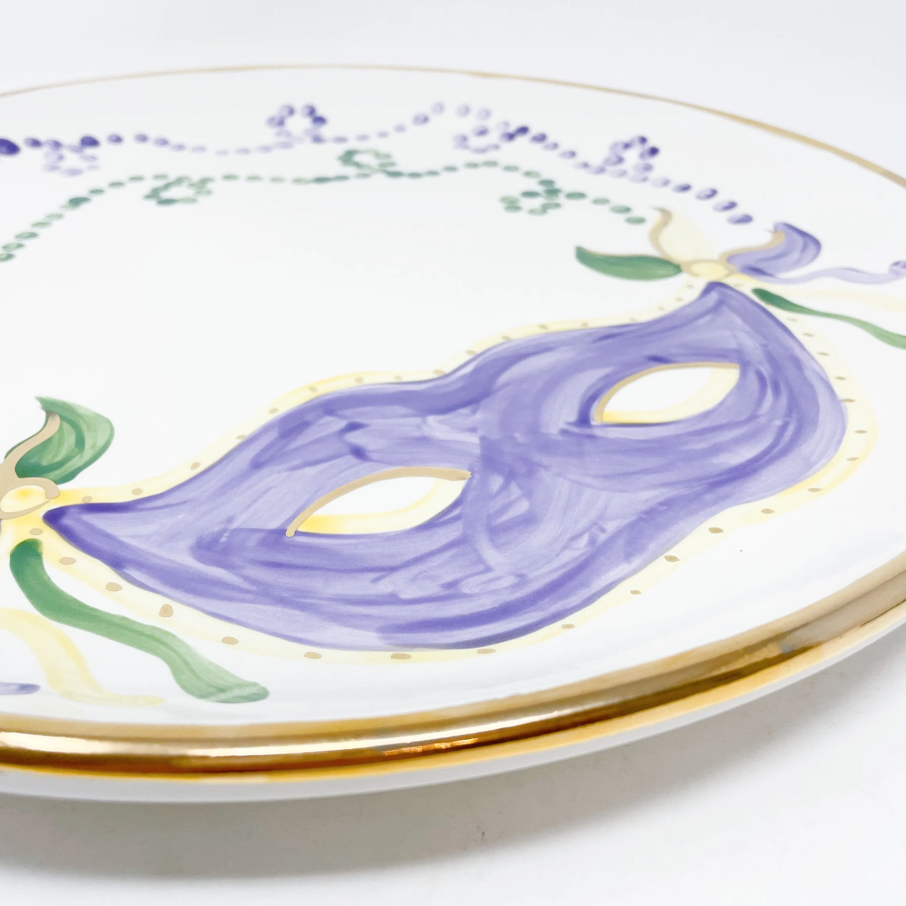 Carnival Mask Round Platter