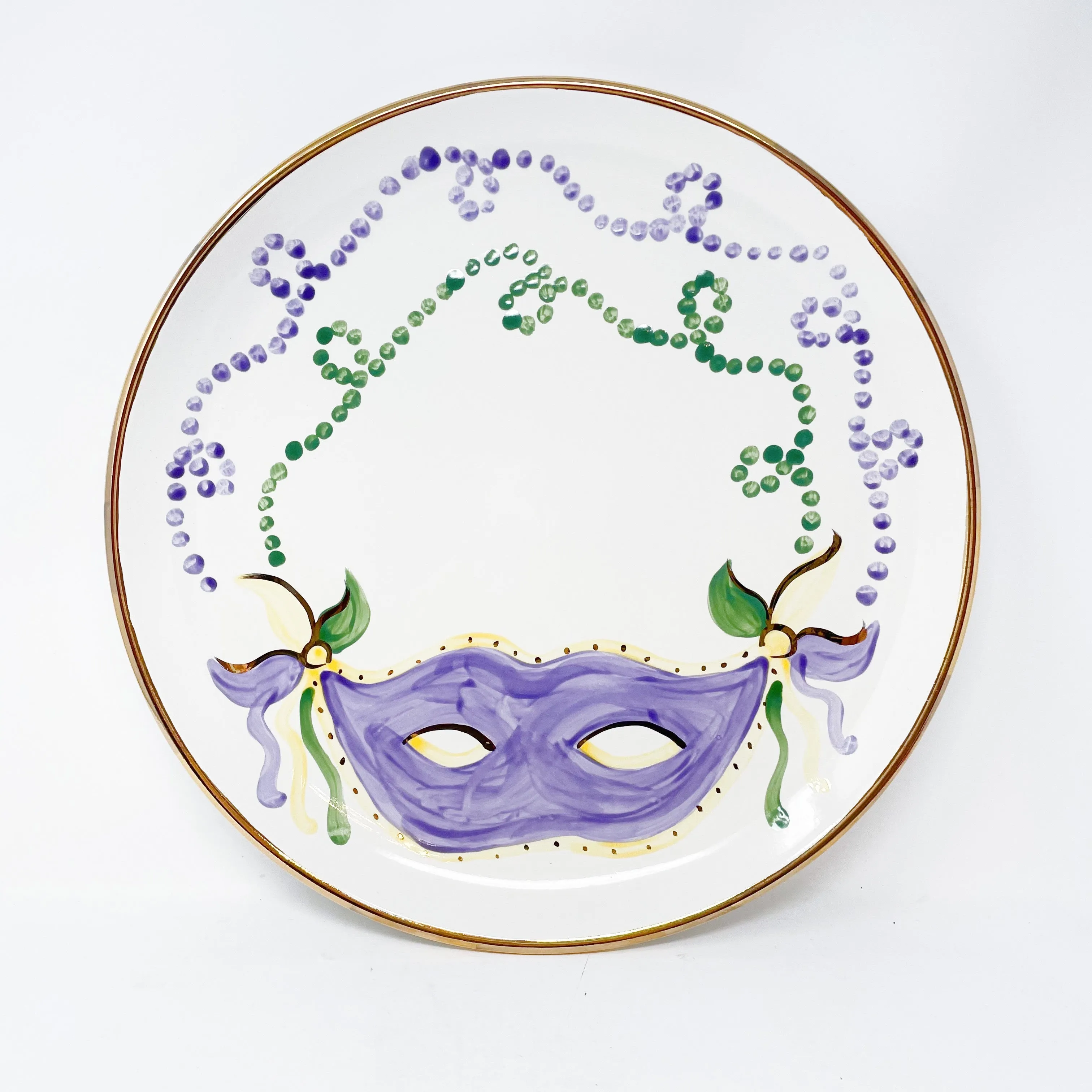 Carnival Mask Round Platter