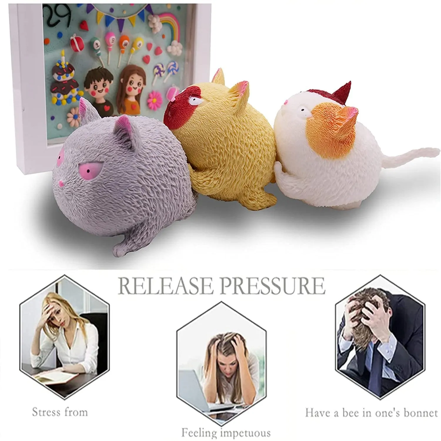 🎄Early Christmas Promotion 50% Off🎄🎅Funny Cute Cat Release Stress Ball