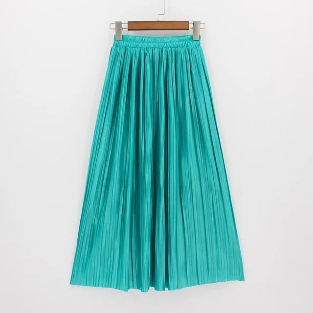 Elastic Plus Size Long Skirts High Waist