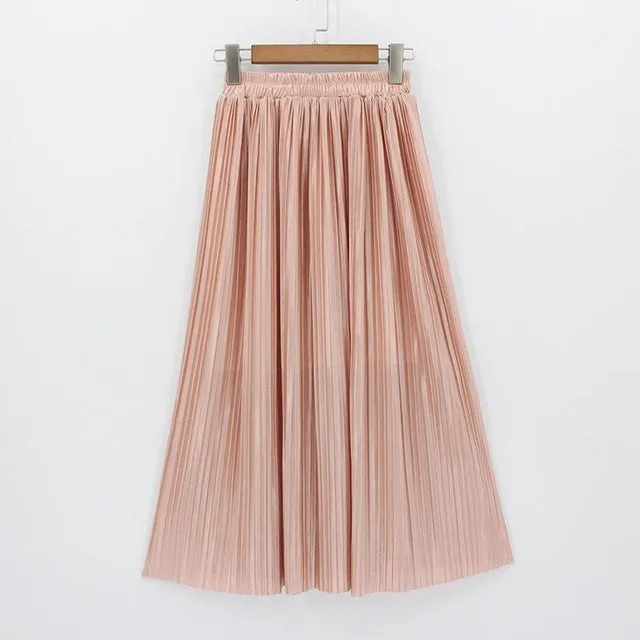 Elastic Plus Size Long Skirts High Waist