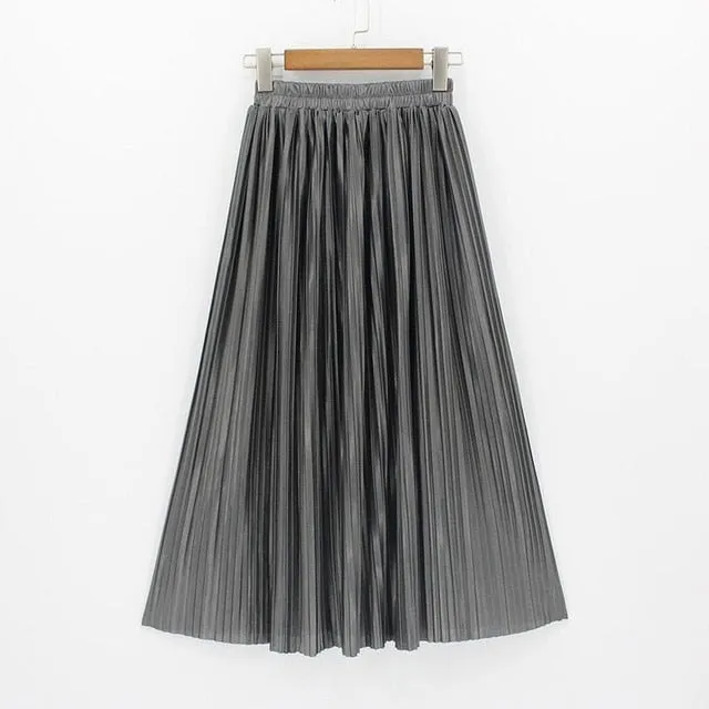 Elastic Plus Size Long Skirts High Waist