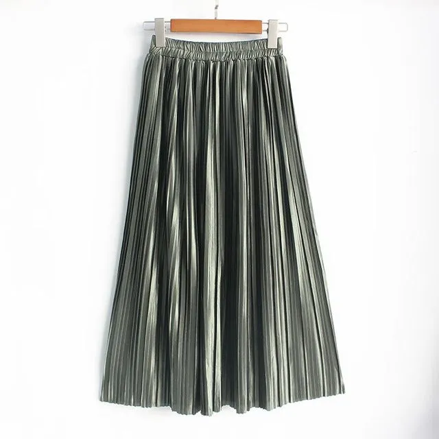 Elastic Plus Size Long Skirts High Waist