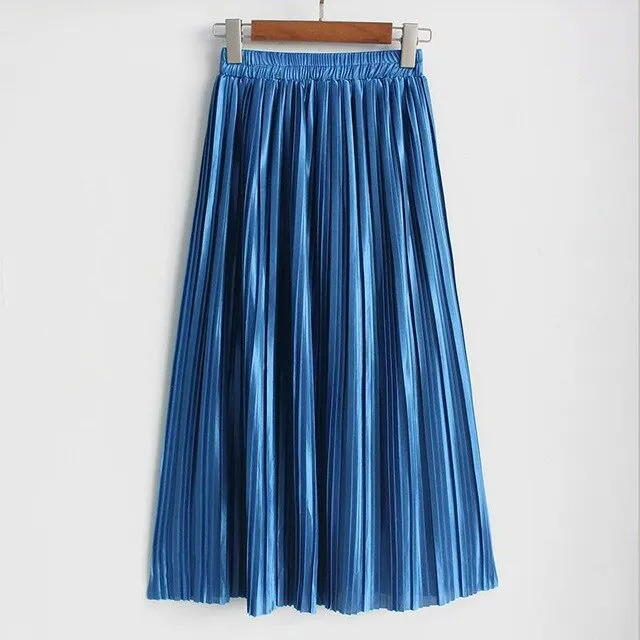 Elastic Plus Size Long Skirts High Waist
