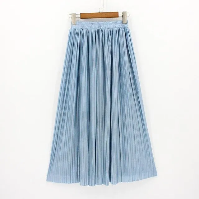 Elastic Plus Size Long Skirts High Waist
