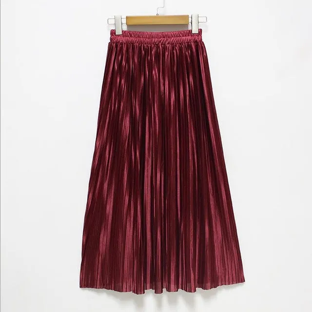 Elastic Plus Size Long Skirts High Waist