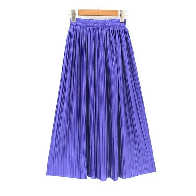 Elastic Plus Size Long Skirts High Waist