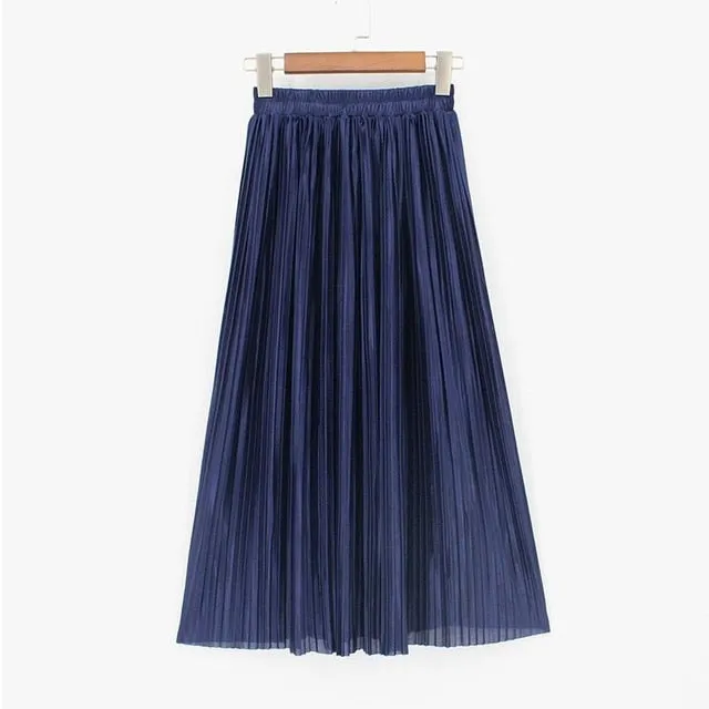 Elastic Plus Size Long Skirts High Waist