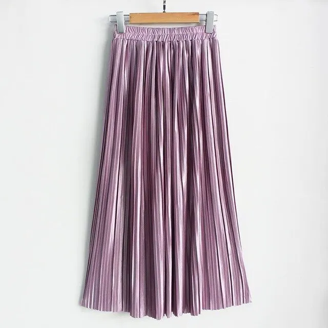 Elastic Plus Size Long Skirts High Waist