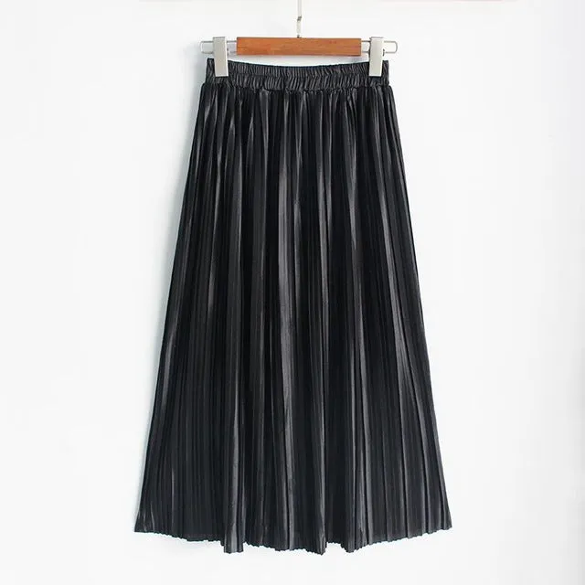 Elastic Plus Size Long Skirts High Waist