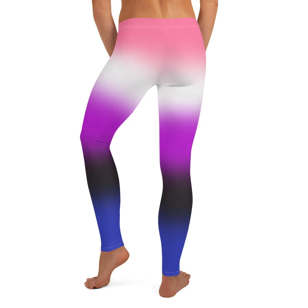 Genderfluid Pride Women's Leggings Yoga Pants - Ombre