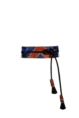 Gileva Belt- Blue & Brick