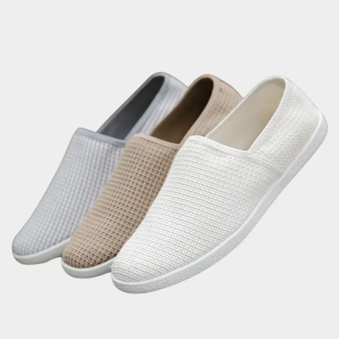 Men's Breathable Canvas Loafers  Slip-On Casual Shoes  Lightweight Linen  Multiple Colours