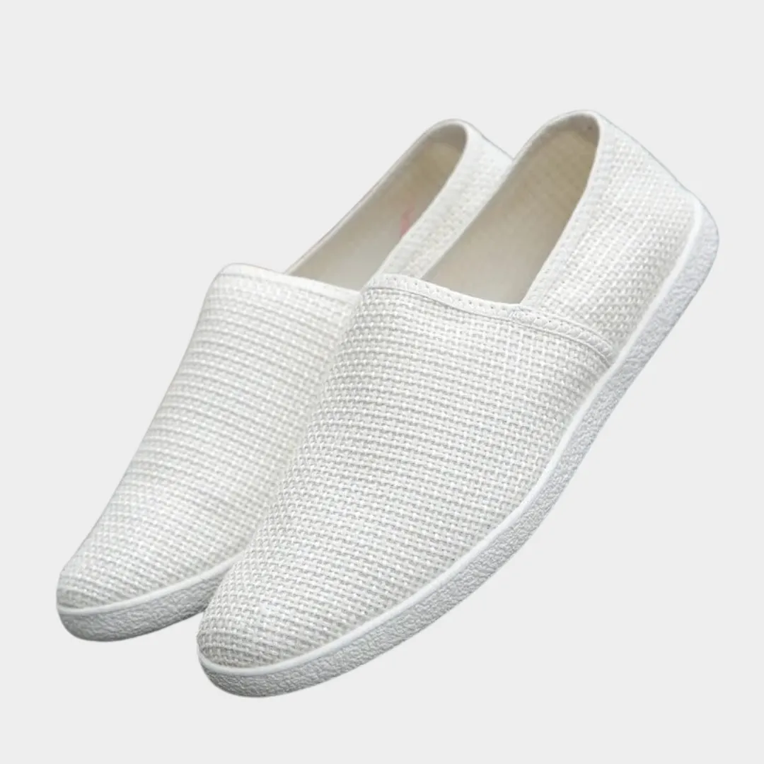 Men's Breathable Canvas Loafers  Slip-On Casual Shoes  Lightweight Linen  Multiple Colours