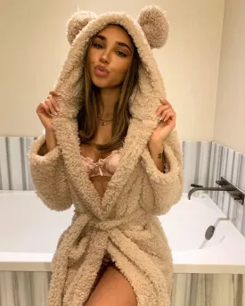 Snuggletastic Bear-Eared Plush Robe