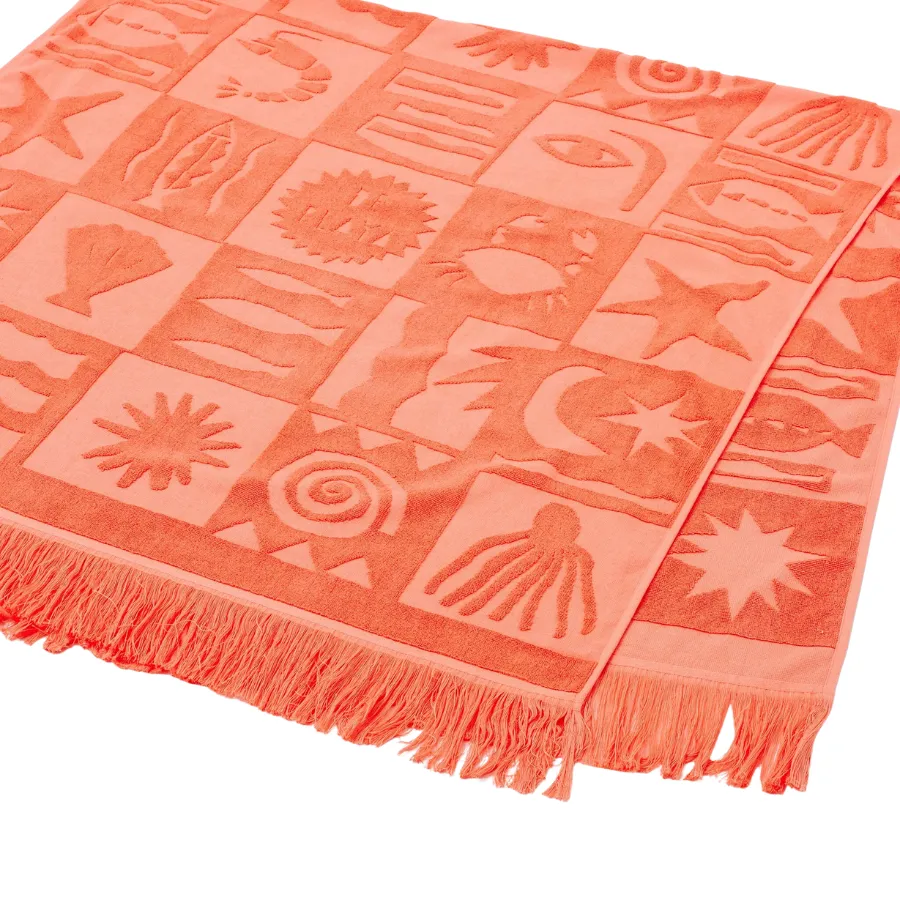 Sunnylife Luxe Towel De Playa Coral S31LUXDC