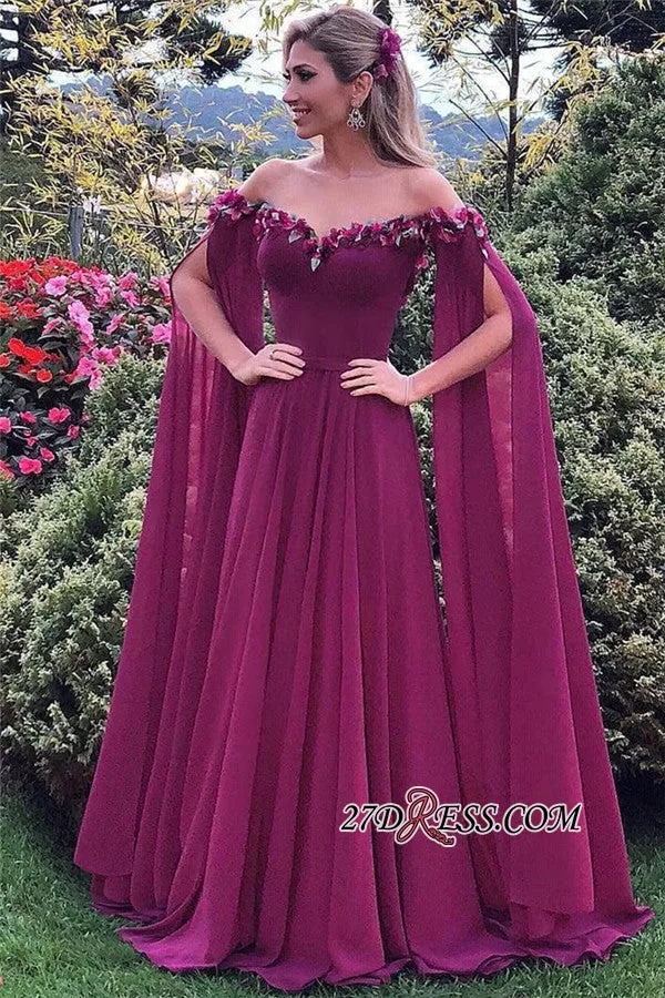 Sweetheart Formal Chiffon Prom Dress | Long Evening Gowns With Ruffles