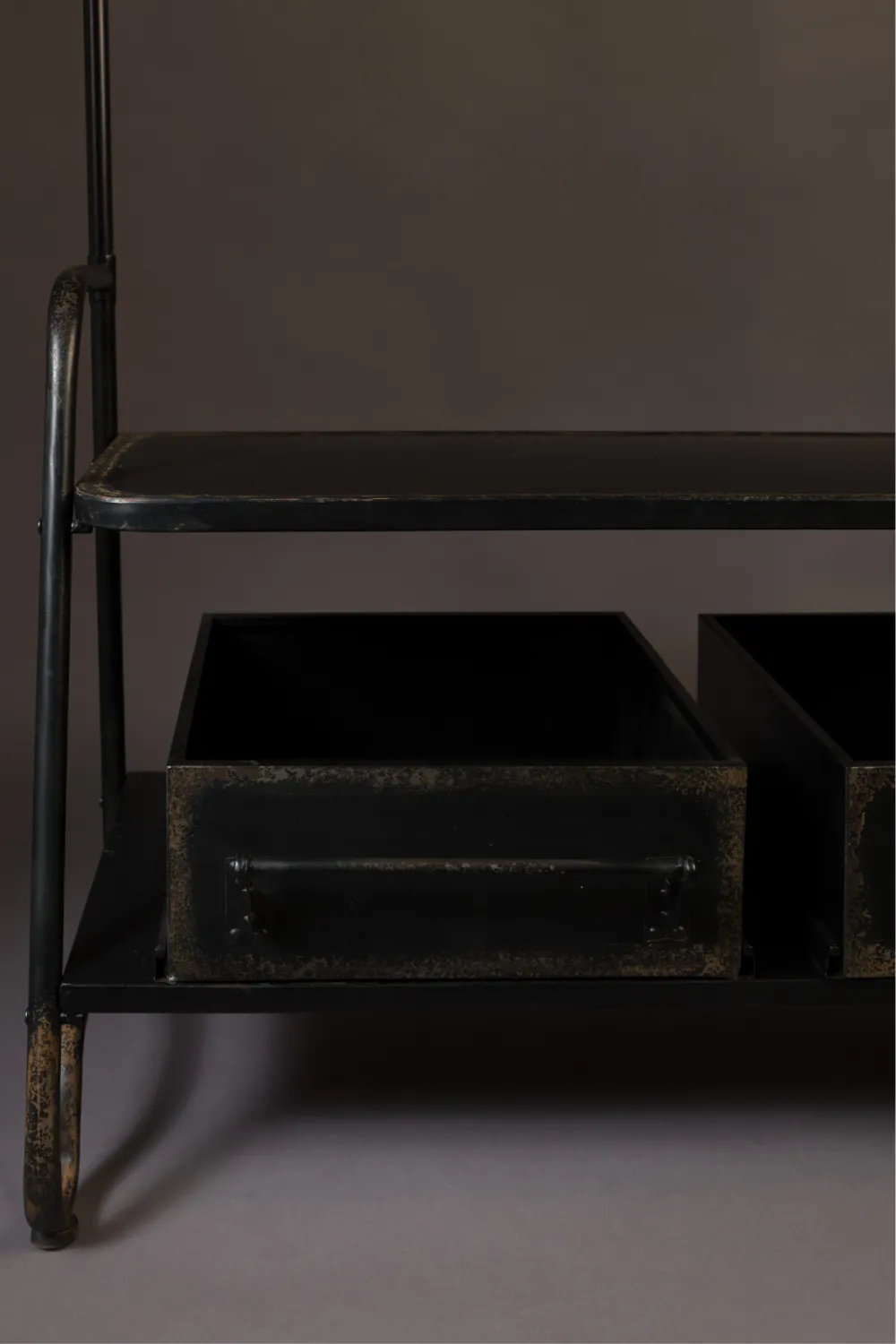 Vintage Black Free Standing Coat Rack | Dutchbone Lucius
